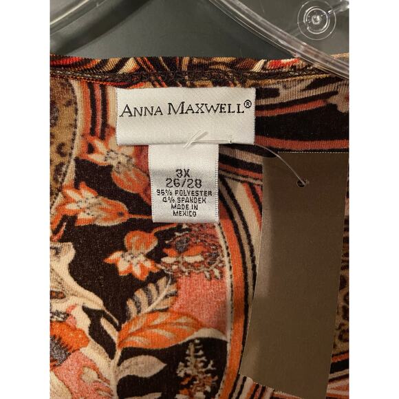 Anna Marshall 3X Travel Knit Jacket – Autumn Paisley Print, Plus Size 26-28 - Picture 5 of 5